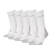 HEAD Tennis Crew Sock, White, 43-46 (Pack of 5)