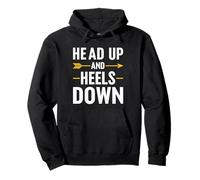 Head Up And Heels Down Equestrian Quote Art Pullover Hoodie