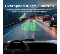 Head Up Display Car Gps Digital Speedometer, Universal Car Hud Head Up Kmh/Mph, Digital Speedometer Windshield For Car, USB Cable Plug And Play, Automatic Brightness Adjustment(Green,MPH)
