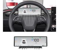 Head Up Display for Tesla Model 3 2017-2023 Model Y 2019-2024 with Wireless/Wired Carplay Android Auto Bluetooth WiFi USB Navigation Power Speed IPS HD Touchscreen (My 19-25/M3 17-23)