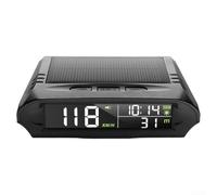 Head Up Display, Solar-Powered Car HUD Head Up Display Wireless GPS Speedometer,Car Wireless Solar Digital Speedometer,Digital Time Altitude Temperature Vehicle Speed Alarm