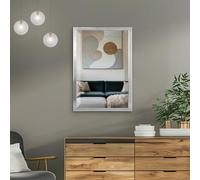 Head West Brushed Nickel Bathroom Vanity Mirror, Beveled Stainless Steel Decorative Mirror for Wall Decor, Metal Rectangle Bathroom Mirrors for Over Sink, Bedroom, Living Room Entryway Hallway 24"x30"