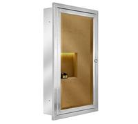 Head West Medicine Cabinet Mirror, Stainless Steel, Brushed Nickel, 16 x 26