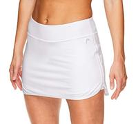 HEAD Women's Athletic Tennis Skirt with Ball Pocket - Workout Golf Exercise & Running Skort - Vigor Stark White, Large