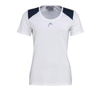 HEAD Women's Club 22 Tech T-Shirt, Tennis, White/Dark Blue, Medium