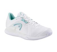 HEAD Women's Sprint Evo 3.5 Clay Tennis Shoes White Turquoise