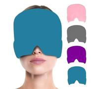 Headache Migraine Relief Cap Ice Gel Mask Cool Pack Hat Reduce Stress, Warm Cold Head Compress for Headaches, Gel Eye Mask Cooling for Puffy Eyes Dry Eyes Sleeping Migraines (Blue)