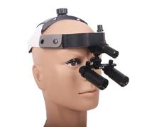 Headband 6X Loupes Magnifier With Optical Filter Magnifying Glasses Multifunctional Magnifying Glass Optical Glass Loupe Angle Adjustable Leather Headglasses For Dental Brain Sur,