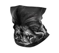 Headband African Lion Black And White Pattern Bandana Uv Protection Neck Warmer Breathable Face Scarf For Traveling Hunting Fishing