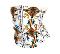 Headband Ancient Egyptian Hieroglyphs Colorful Balaclava Comfortable Facial Shield Multifunctional Bandana For Outdoor Camping Running 25X50Cm