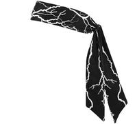 Headband Bandana Geometric Pattern for Men Cosplay Party Accessory Headscarf Elastic Breathable Unisex Sports Fashion (Black, One Size)