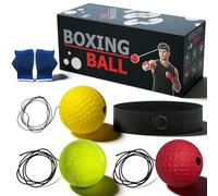 Headband Boxing Reflex Ball Set,Small Headball for Boxing, with Headband 3 Levels for Speed Training Reaction, Punching Speed, Hand Eye Coordination