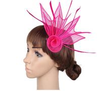 Headband Boy Hats for Women, Fascinator, Flowers, Mesh, Bridal Headpiece, Hair Clip, Hat, Feather Hair Accessories, Headpiece for Party, Church, Wedding, Cocktail, Club, Vibration Absorber (One Size)
