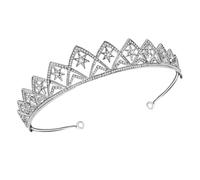 Headband Brides Star Crown for Rhinestone Silver Alloy