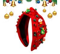 Headband Christmas | Fashion Pearl Headpiece,Christmas Dress Up Hairband - for Women Girls Brides Photoshoot Models Cosplay Family Gathering Office Party Winter Wedding Church Service