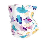 Headband Cute Colorful Birds White Facial Shield Comfortable Balaclava Breathable Neck Gaiter For Outdoor Running Camping 25X50Cm