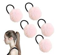 Headband for Girls, Hair Ties | Colorful Hair Ties for Women | Chic Pompom Hair Rope for Ponytail, Hair Accessories for Girls at