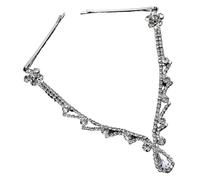 Headband for Women Classic Vintage Hair Jewelry Water Drop Bridal Hair Band Wedding Accessories for Special Occasions and Festivals(Silver)