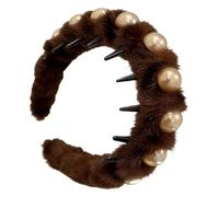 Headband for Women, Non-Slip Headband as Headpiece, with Beads and Comb Teeth, Decorative Hair Clip - for Teenage Girls, Women, Ladies, Photo Props, Party, Christmas, Birthday