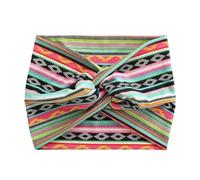 Headband Hair Accessories Twisted Extra Large Thick Wide Headbands Turban Workout Headband Head Wraps for Women(Rainbow Stripe)