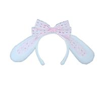 Headband Hair Hoop Headwear Clip Girl Sweet Plush Bands Children Bows Decor