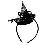 Headband - Halloween - Accessories - Headgear - Costume - Cosplay Excellent Quality - hat - Witch - Spider Web - Black - Silver - Disguise