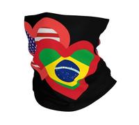 Headband Hearts America And Brazil Multifunctional Cuello Bufanda Uv Protection Cuello Pañuelo For Outdoor Running Workout