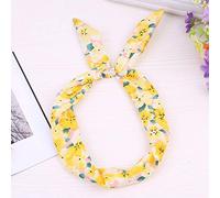 Headband Hiking Men's Paisley Rockabilly Wed Headband Retro Scarf with Wire Headband Polka Dot Tartan Running Headband Women (Yellow, One Size)