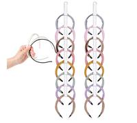 Headband Holder - 26.97 Inch 2 Pieces Multifunctional Elastic Headband Holders | Nylon Wall Mounted Headband Holder for Girls Closet, Bedroom, Bathroom, Dorm, Women
