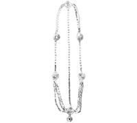 Headband Jewellery Wedding Rhinestones for Chain Women Silver | Delicate Alloy Piece, Fine Workmanship with Layered Sparkle, Stable Fit for Celebrations and Photo Prop Use