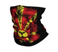 Headband Lion Funny North Macedonia Flag Face Scarf Breathable Balaclava Uv Protection Bandana For Fishing Hunting Running
