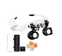 Headband Magnifier, Head-mounted Electronic Repair Magnifiers With 2LED Lights Jewelers Loupe Elderly Reading Magnifying Glasses For Micro-engraving(A)