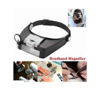 Headband Magnifier LED Light with 3 different magnifying lens types