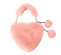 Headband Matching Bright Colour Faux Shoulder Bag Heart Shape Handbag Valentine's Day Love Bag Bags Wardrobe Set, F, One Size