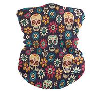 Headband Mexican Sugar Skull Floral Bandana Face Sun Protection Mask Neck Gaiter Magic Scarf Balaclava Headwear for Women Men Boys Girls