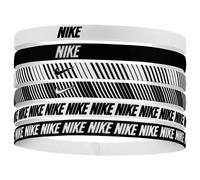 Nike Men's Flex Classic Headbands Printed 6 Pack Headbands Running Fitness Training Sports Hairband Set Elastic, White/Black/White, One Size