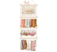 Headband Organizer | Large Decorative Woven Home Storage | Hair Clip Holder for Bedroom | For Home Bathroom Children's Room Apartment Dorm Wardrobe Wall Jewelry Holder Family
