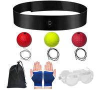 Headband Reflex Ball - Rubber Reflex Ball Headband Set | Wearable Boxing Reflex Ball | Multifunctional Uses String Headband Punching Ball | Boxing Head Band for Beginners Professional Boxers