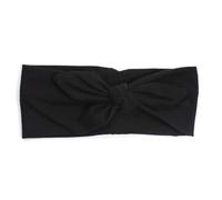 Headband Solid Bow Knot Sports Softness Bunny Ears Ornaments Elastic Styling Headbands Headwear for Makeup Gym Black