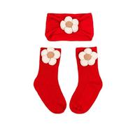 Headband Stretchy Knit Socks For Infant Newborn Flower Hair Band Baby Short Fashion Accessories