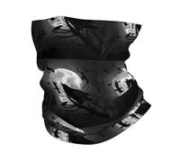 Headband style face mask, Crow Birds patterned sports headband, suitable for travel, skiing, and cycling.