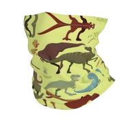 Headband style face mask, Dinosaurs patterned sports headband, suitable for travel, skiing, and cycling.