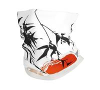 Headband style face mask, Japanese Bamboo Sun patterned sports headband, suitable for travel, skiing, and cycling.