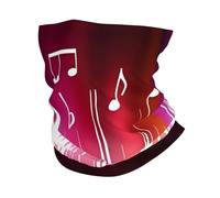 Headband style face mask, Jumping Musical Notes patterned sports headband, suitable for travel, skiing, and cycling.