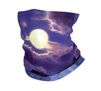 Headband style face mask, Moonlight Lighthouse patterned sports headband, suitable for travel, skiing, and cycling.