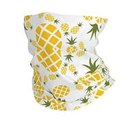 Headband style face mask, Pineapple patterned sports headband, suitable for travel, skiing, and cycling.