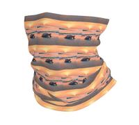 Headband style face mask, sea turtle sunset patterned sports headband, suitable for travel, skiing, and cycling.
