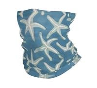 Headband style face mask, Starfish Coastal Wool patterned sports headband, suitable for travel, skiing, and cycling.
