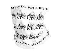 Headband style face mask, Wildlife Hand Drawn Bear Animal patterned sports headband, suitable for travel, skiing, and cycling.