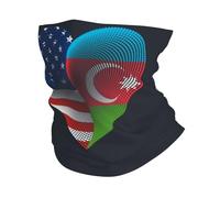 Headband Usa Azerbaijani Friendship Flag Heart White Facial Decoration Uv Protection Headwear Breathable Neck Gaiter For Running Camping Fishing 25X50CM